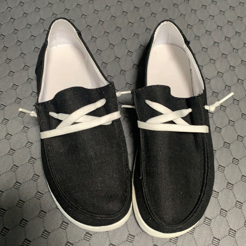 Black and White Lace-Up Shoes